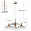  Luminaire suspendu lustre 3 lumières rétro