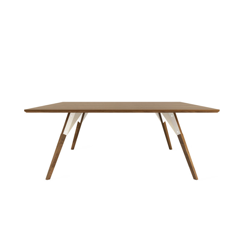 Table basse clarke, H 18 po x L 40 po x l 40 po, Noyer, Noyer / Blanc