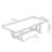 Solid Wood Rectangular Dining Table in Cement Gray-2065722155