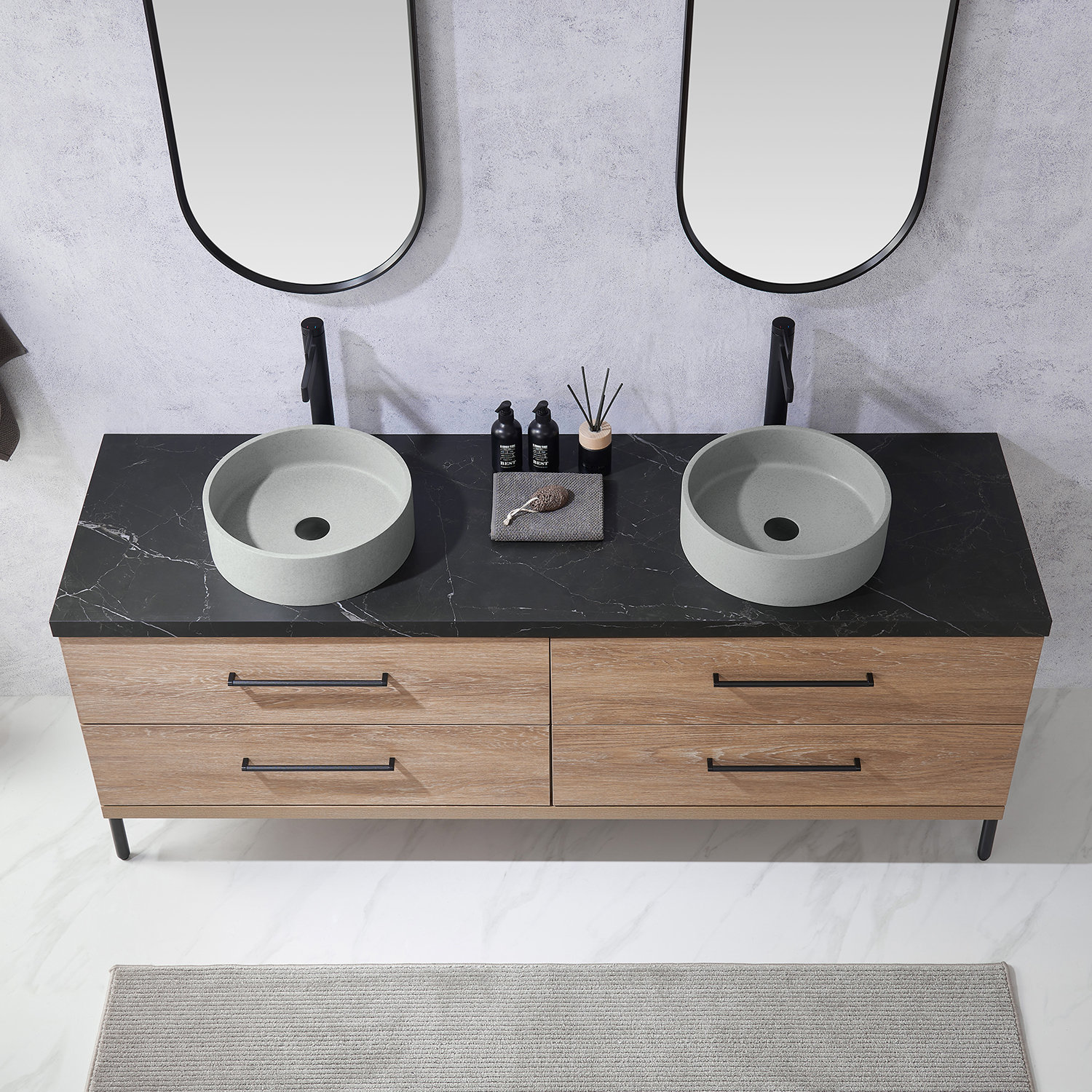 Dasher 72" Double Bathroom Vanity