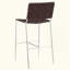 Chaise de bar rembourrée élégante avec support avec structure chromée et siège tissé, parfaite pour les comptoirs à déjeuner et les îlots de cuisine
