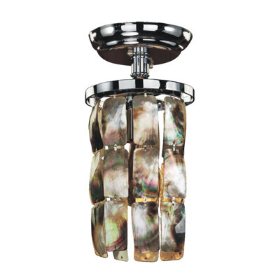 Mailbu Shell Semi Flush Mount