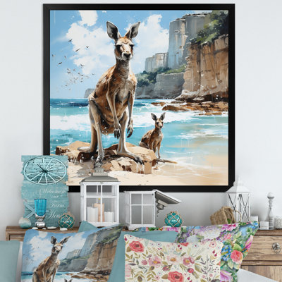 " Kangaroo Family In Australia Coast "
