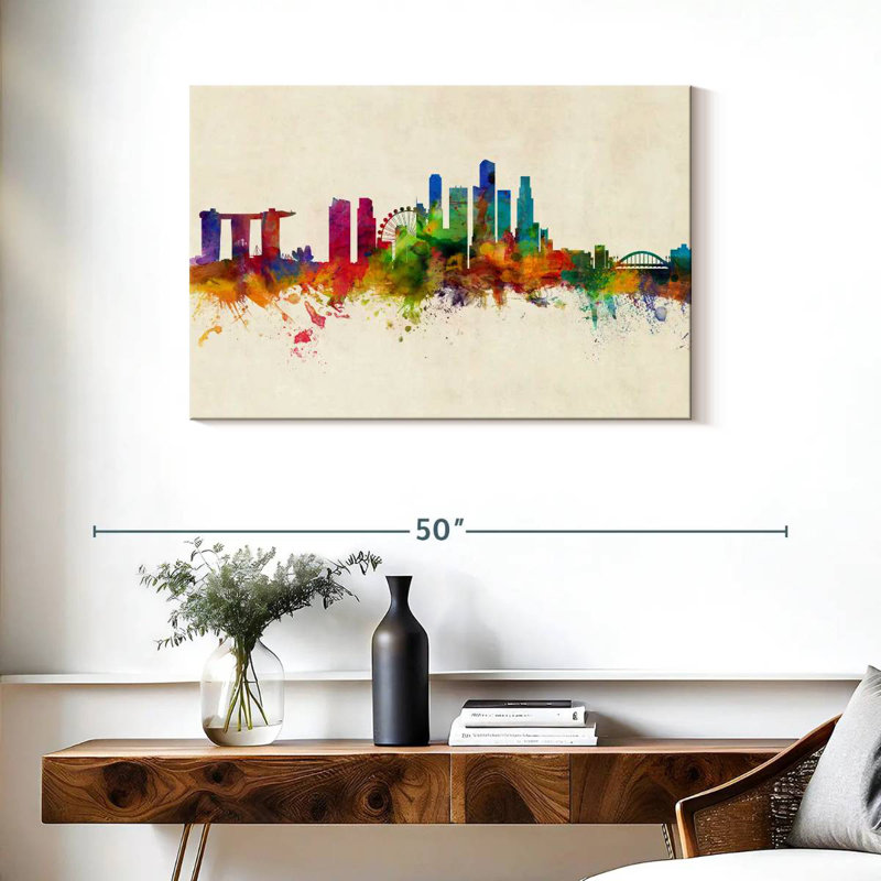 Nicci Singapore Skyline I, 24" H x 36" W