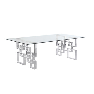 Marano Clear Tempered Glass Dining Table