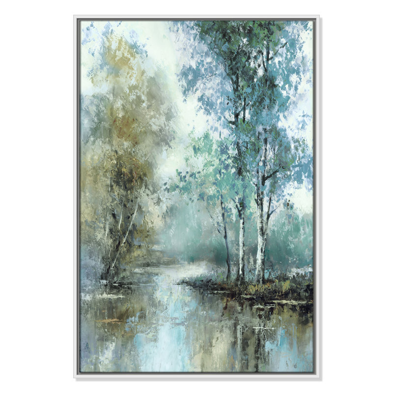 «Spring's Grace I Print» par T.C. Chiu, H 37,5 po x l 25,5 po, Blanc