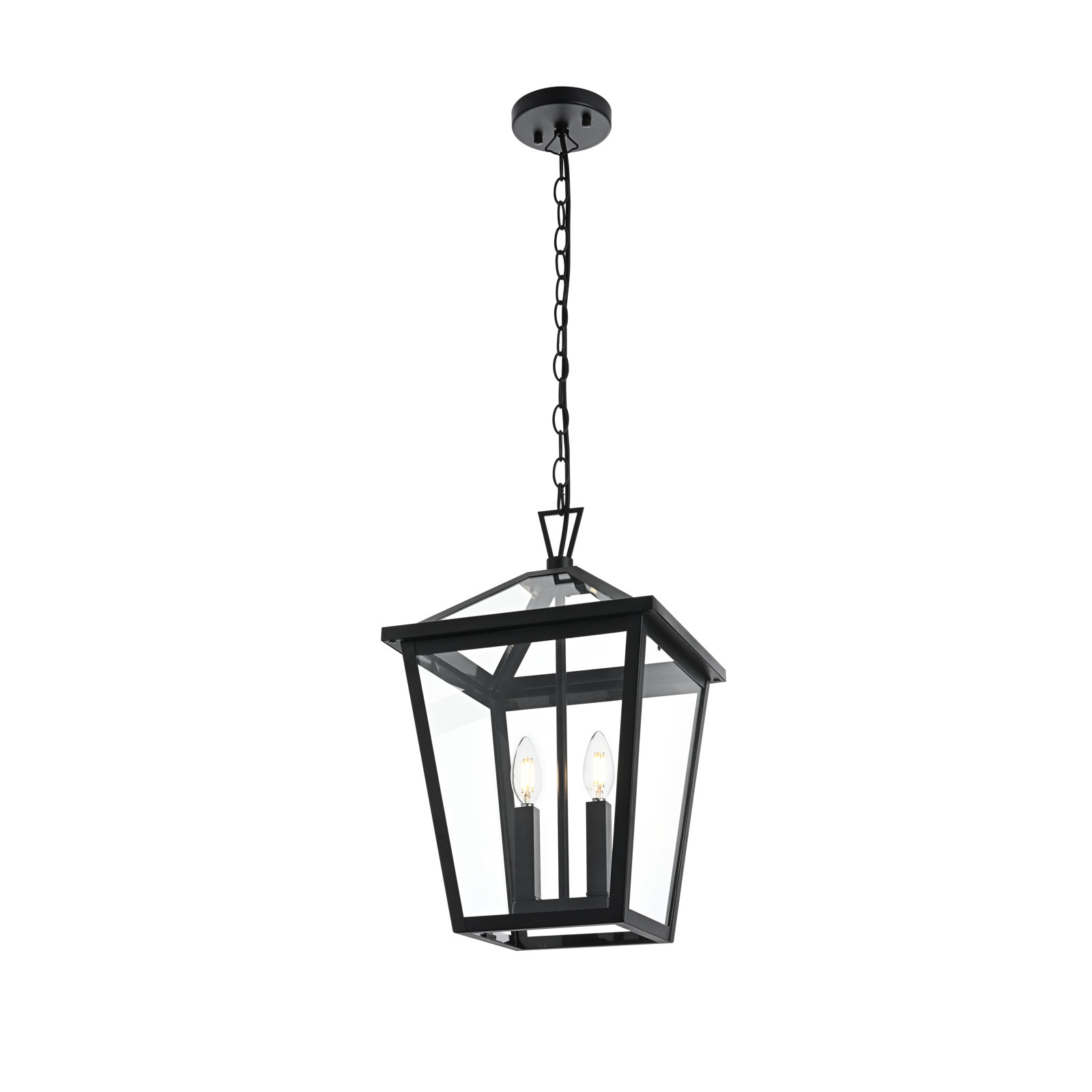 Outdoor Pendant Light, 19" H x 12" W x 12" D