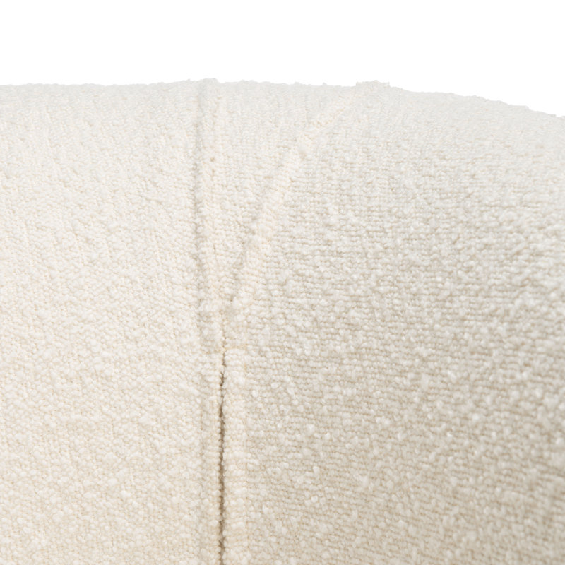 Alena Upholstered Armchair, Ivory/Gold Polyester Blend