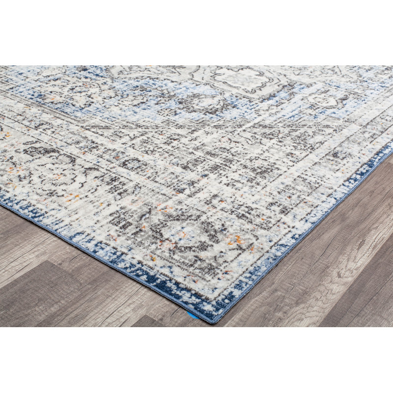 Tapis à motif éclos rétro Magnolia, Rectangle 2 pi 6 po x 4 pi