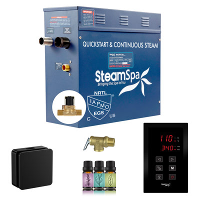 Oasis Series 4.5KW Steam Bath Generator With Continuous Steam Plus Easy Touch Pad And Auto Drain