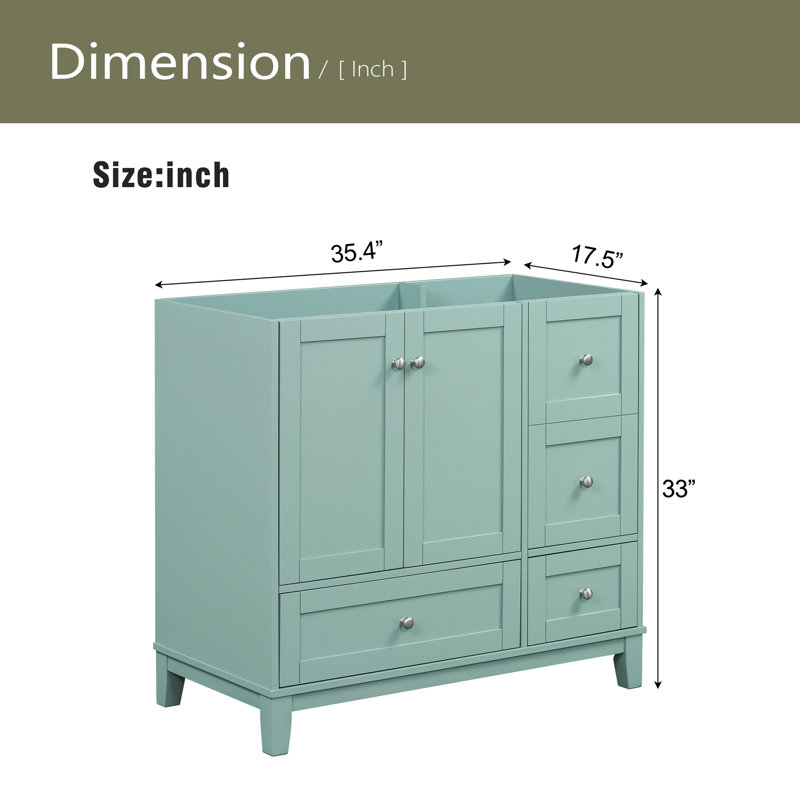 Meuble-lavabo 36 po - Vert