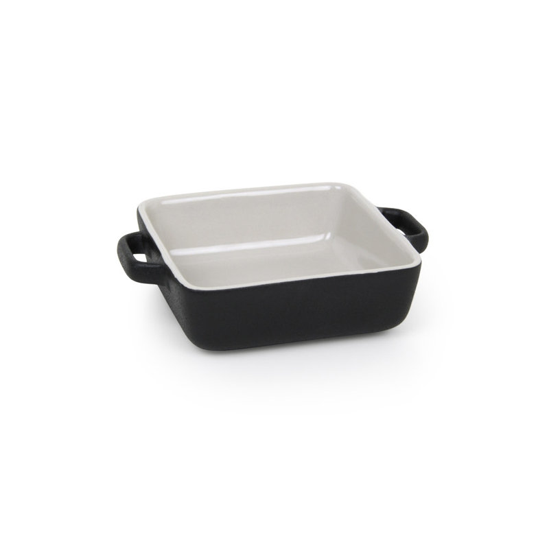Front Of The House Kiln® Square Stoneware Baker Bakeware, Black