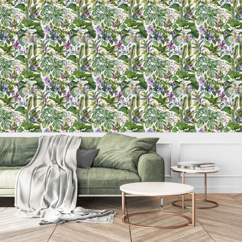 Itzak Peel & Stick Floral Wallpaper, 2.08' W x 10.42' L