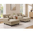 Ensemble de 2 chaises longues rembourrées Monroeville de 94 cm de large avec dossier inclinable réglable