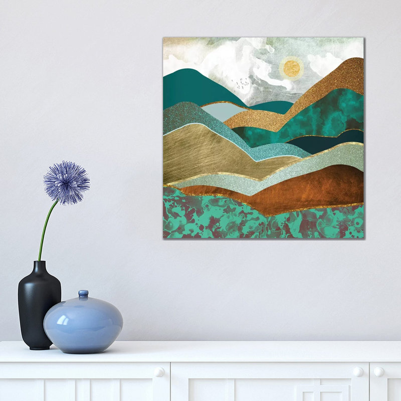 Golden Hills by SpaceFrog Designs - Wrapped Canvas Painting, 45.72 cm H x 45.72 cm W x 1.91 cm D