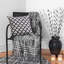 Ensemble de 2 coussins en mélange de coton à formes géométriques orange-122942397