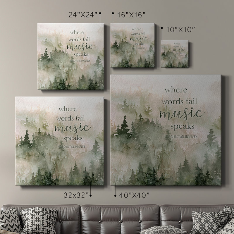 Musique des montagnes II - Toile tendue avec châssis de qualité supérieure - prête à être accrochée