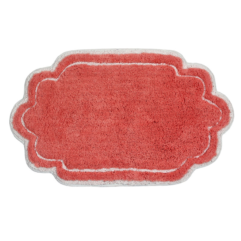 Tapis pour salle de bain Dobrinka, Corail, 24 po x 40 po (rectangulaire)
