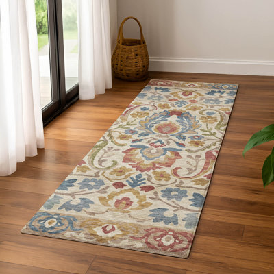 Premium Machine Washable Mayfield AMF2193 floral Rug