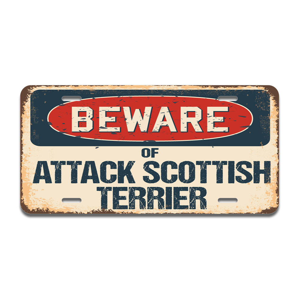 SignMission "Beware Of Attack Bartender" Aluminum Novelty License Plate - 12" X 6" Universal Fit, Made In USA