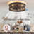 Caged Ceiling Fans with Lights,Vintage Victorian Rustic Crystal Fandelier,Low Profile Flush Mount,Small Enclosed Bladeless Ceiling Fan with Light for Bedroom,Kitchen,Living Room,Dining Room-66860143