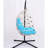 Patio Swing Egg Chair - Blue, Construction, Relaxing Outdoor Indoor Swinging Hanging Soft Pillow Included, Comfortable Time-1358616443
