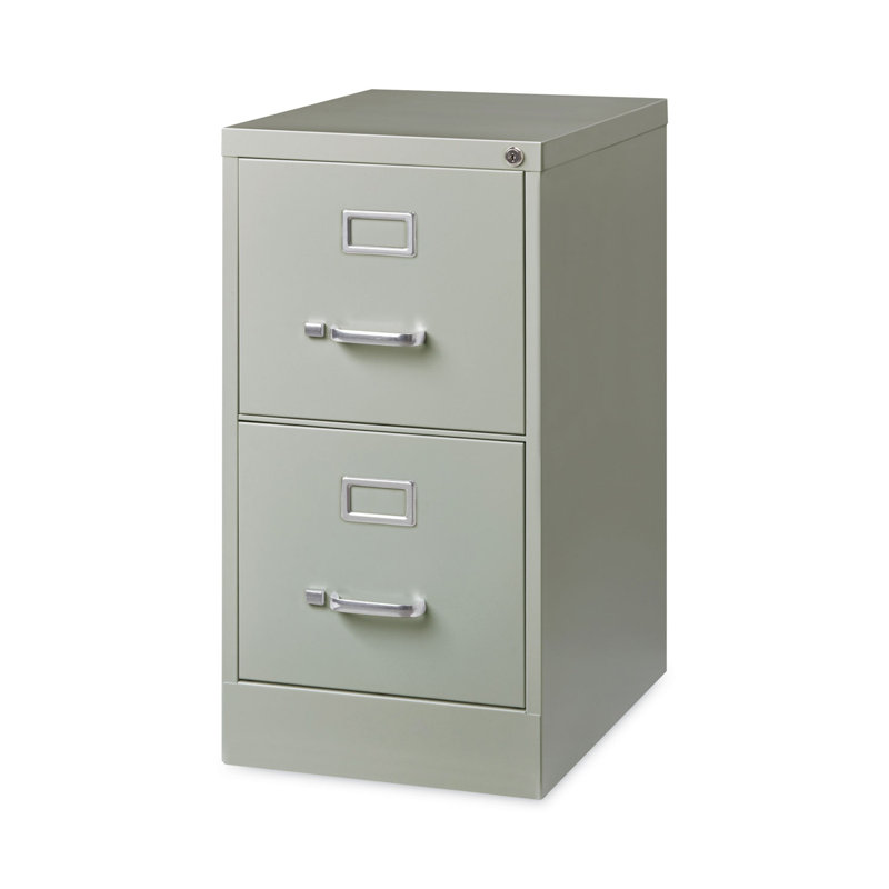 22" Deep 2 Drawer Letter Width Vertical File Cabinet, Commercial Grade,, Gray