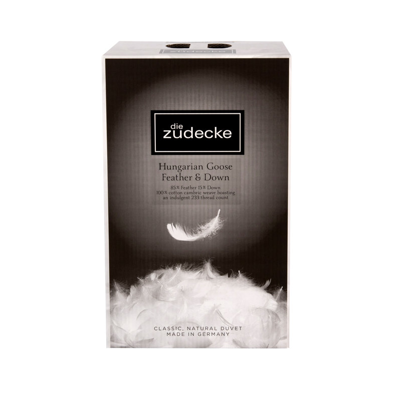 Hungarian Goose Feather and Down 6tog Duvet, Single