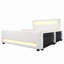 Lit plateforme tapissier avec tiroir, DEL et USB-124851110-124851111
