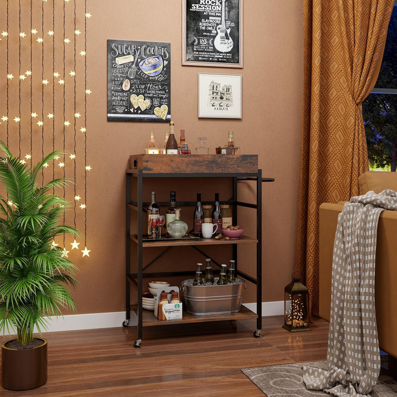 Wood Bar Cart
