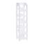 Vertical Shoe Rack, 7 Tier Narrow Shoe Rack for Small Space, Freestanding Closet Wooden Shoes Organizer with Hooks, Adjustable Shoes Tower for Entryway, Living Room, Bedroom, White 