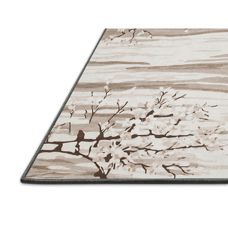 Tapis gris soyeux et moelleux, Carré 5 pi