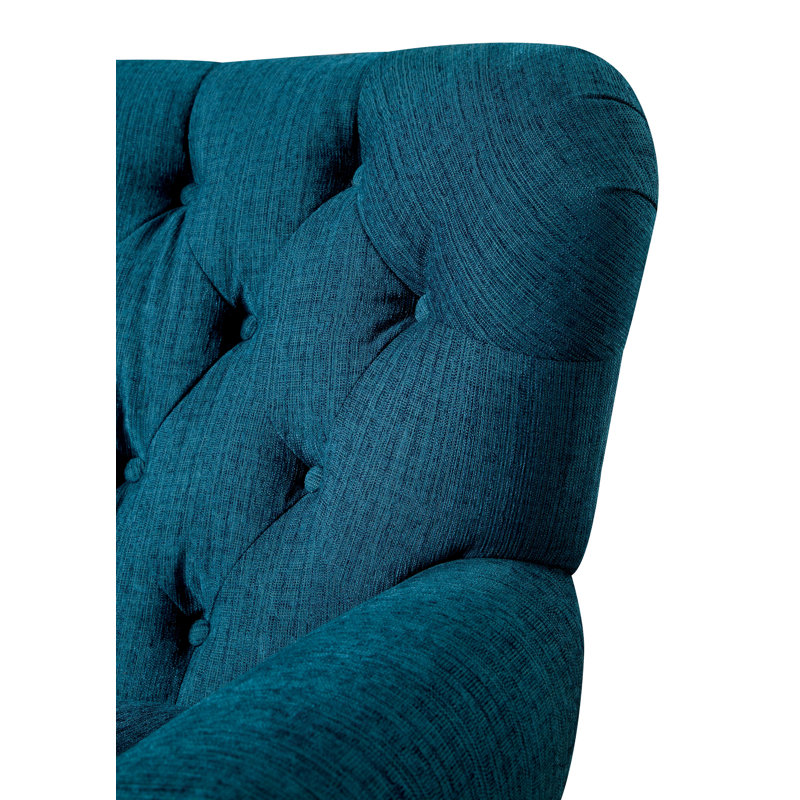 Westerly Upholstered Armchair, Dark Teal Polyester