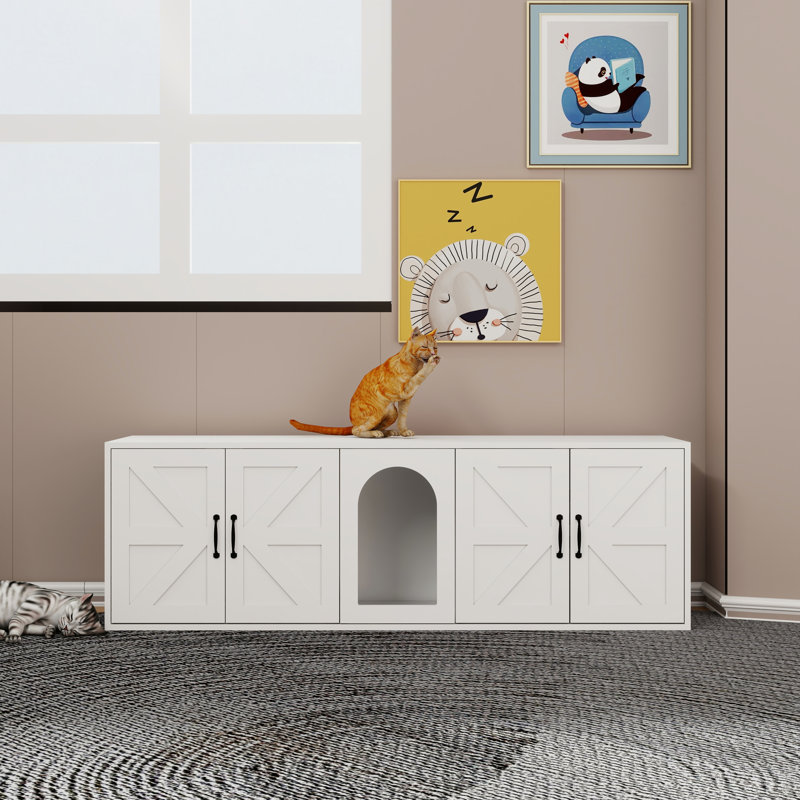 Enceinte de litière pour 2 chats