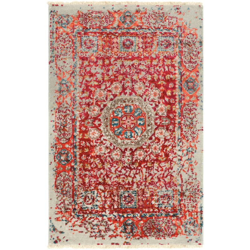 Ivorine Wool Oriental Area Rug, Rectangle 2' x 3'