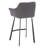 Upholstered Counter Stool with Metal Frame