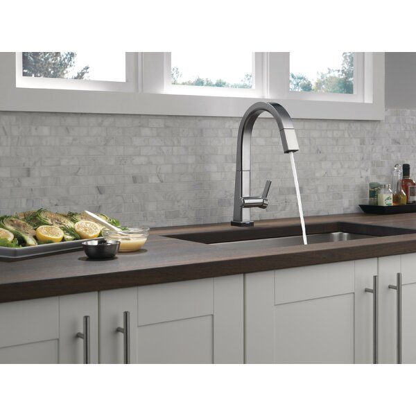Delta Pivotal Pull Down Touch Single Handle Kitchen Faucet with Touch20 ...