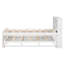 Lit plateforme simple avec tête de lit avec rangement, USB, cadre de lit en bois avec lit gigogne simple et 3 tiroirs, pour enfants adolescents, aucun sommier nécessaire, assemblage facile, blanc-1950388050-1950388051