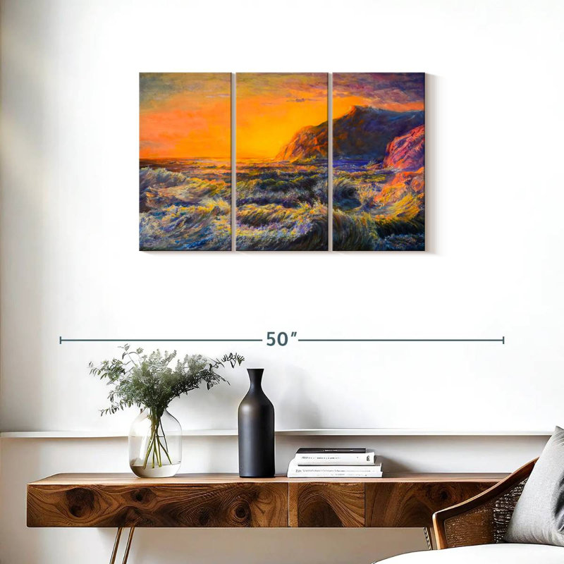 Coucher de soleil hawaïen Gillard, H 20 po x l 33 po