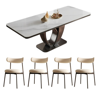 Ensemble de table et de chaises rectangulaires Home Rock