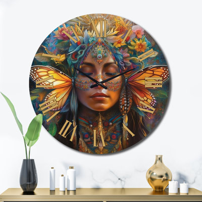 Horloge murale en métal Courtlyn