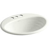 Ellington Metal Oval Drop-In Bathroom Sink with Overflow