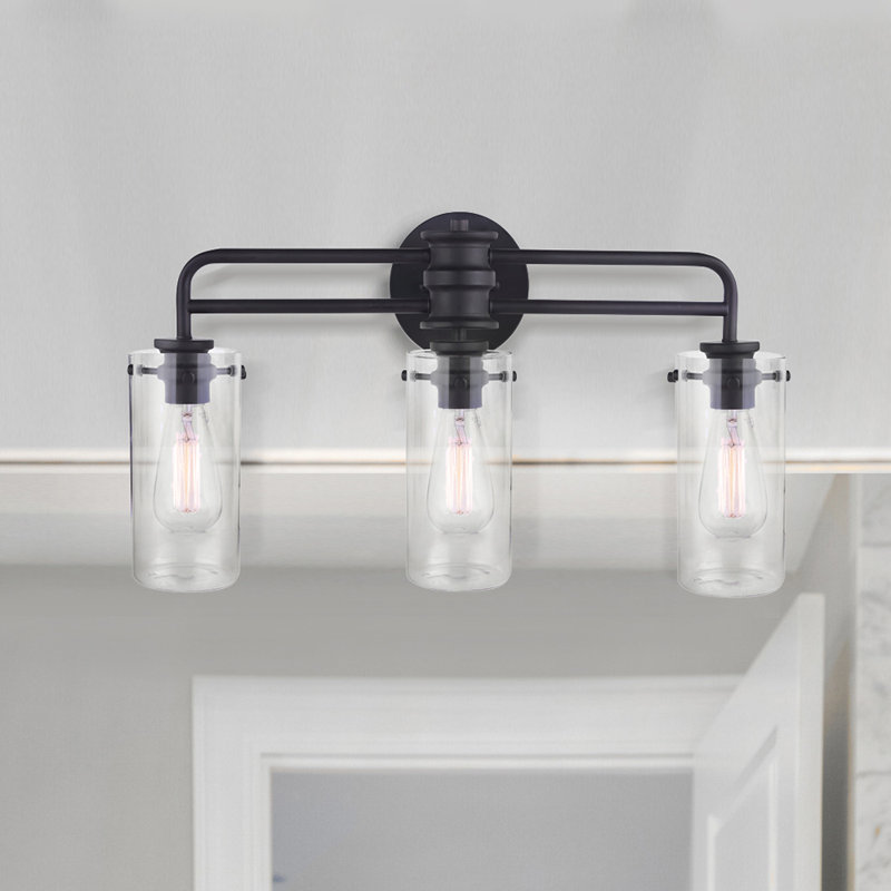 Éclairage pour salle de bain 3 lumières Marquette, Bronze huilé