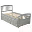 Lit plateforme simple avec 6 tiroirs de rangement-1263808064