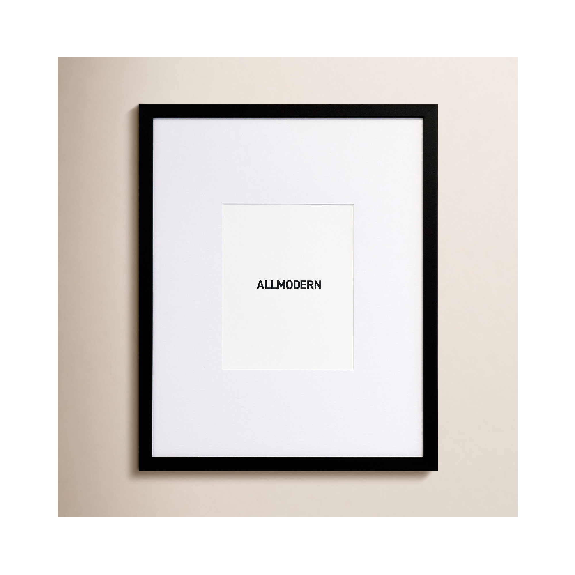 Capullo Wood Matte Picture Frame with Mat, 4" x 6", 8" x 10", Black