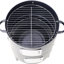Barbecue en acier de 17 pouces avec surface de cuisson spacieuse et matériaux chauffants en noir pour fumoir d'extérieur