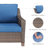 Tya Outdoor Wicker Rattan Patio Sofa With Cushions And Ottomans-767224935