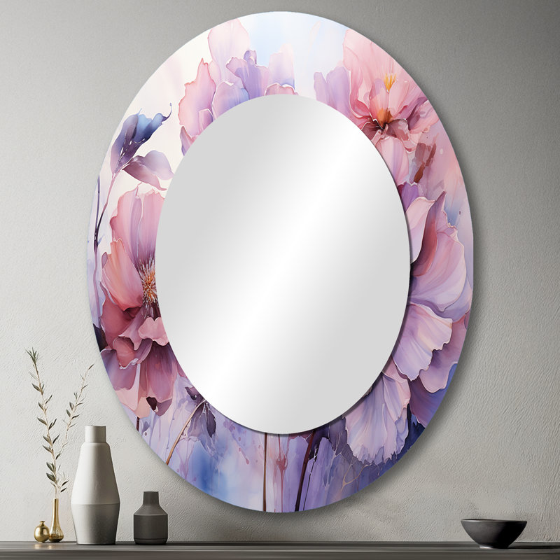 Miroir mural mauve moderne, 43 po x 33 po