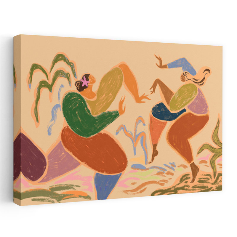 Sœurs du rythme, impression d'art mural contemporain coloré, 32" H x 48" W