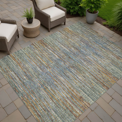 Tapis abstrait intérieur / extérieur lavable à la machine Chantille ACN2642